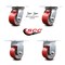 Service Caster 4 Inch Poly on Cast Iron Caster Set with Roller Bearing 2 Swivel Lock 2 Rigid SCC-35S420-PUR-RS-BSL-2-R-2 - alternate 3